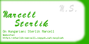 marcell sterlik business card